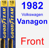 Front Wiper Blade Pack for 1982 Volkswagen Vanagon - Premium