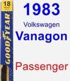 Passenger Wiper Blade for 1983 Volkswagen Vanagon - Premium