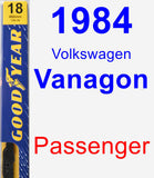 Passenger Wiper Blade for 1984 Volkswagen Vanagon - Premium