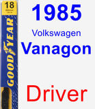 Driver Wiper Blade for 1985 Volkswagen Vanagon - Premium