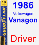 Driver Wiper Blade for 1986 Volkswagen Vanagon - Premium