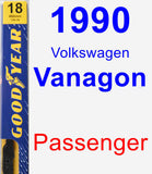 Passenger Wiper Blade for 1990 Volkswagen Vanagon - Premium