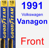 Front Wiper Blade Pack for 1991 Volkswagen Vanagon - Premium