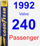 Passenger Wiper Blade for 1992 Volvo 240 - Premium