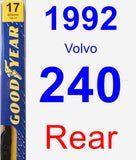 Rear Wiper Blade for 1992 Volvo 240 - Premium