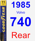 Rear Wiper Blade for 1985 Volvo 740 - Premium