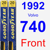 Front Wiper Blade Pack for 1992 Volvo 740 - Premium