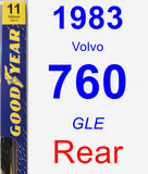 Rear Wiper Blade for 1983 Volvo 760 - Premium