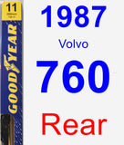 Rear Wiper Blade for 1987 Volvo 760 - Premium