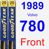 Front Wiper Blade Pack for 1989 Volvo 780 - Premium