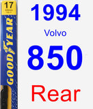 Rear Wiper Blade for 1994 Volvo 850 - Premium