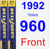 Front Wiper Blade Pack for 1992 Volvo 960 - Premium