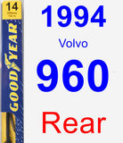 Rear Wiper Blade for 1994 Volvo 960 - Premium