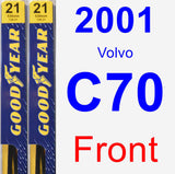 Front Wiper Blade Pack for 2001 Volvo C70 - Premium