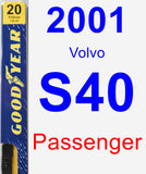 Passenger Wiper Blade for 2001 Volvo S40 - Premium