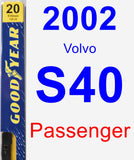 Passenger Wiper Blade for 2002 Volvo S40 - Premium