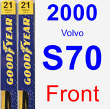 Front Wiper Blade Pack for 2000 Volvo S70 - Premium