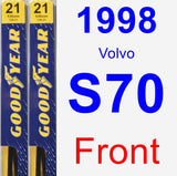 Front Wiper Blade Pack for 1998 Volvo S70 - Premium