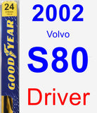 Driver Wiper Blade for 2002 Volvo S80 - Premium