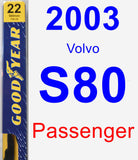 Passenger Wiper Blade for 2003 Volvo S80 - Premium