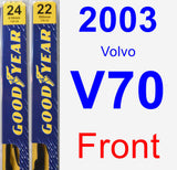 Front Wiper Blade Pack for 2003 Volvo V70 - Premium