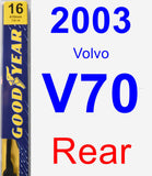 Rear Wiper Blade for 2003 Volvo V70 - Premium