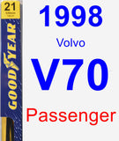 Passenger Wiper Blade for 1998 Volvo V70 - Premium