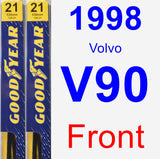 Front Wiper Blade Pack for 1998 Volvo V90 - Premium