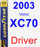 Driver Wiper Blade for 2003 Volvo XC70 - Premium