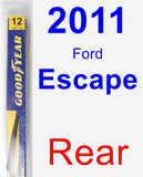Rear Wiper Blade for 2011 Ford Escape - Rear