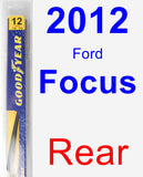 Rear Wiper Blade for 2012 Ford Focus - Rear