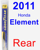 Rear Wiper Blade for 2011 Honda Element - Rear