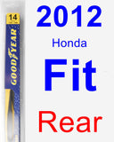 Rear Wiper Blade for 2012 Honda Fit - Rear