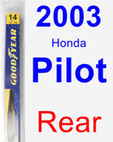 Rear Wiper Blade for 2003 Honda Pilot - Rear