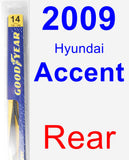 Rear Wiper Blade for 2009 Hyundai Accent - Rear