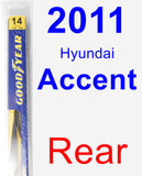 Rear Wiper Blade for 2011 Hyundai Accent - Rear
