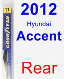 Rear Wiper Blade for 2012 Hyundai Accent - Rear