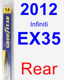 Rear Wiper Blade for 2012 Infiniti EX35 - Rear