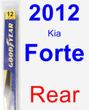 Rear Wiper Blade for 2012 Kia Forte - Rear