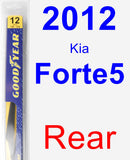 Rear Wiper Blade for 2012 Kia Forte5 - Rear