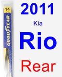 Rear Wiper Blade for 2011 Kia Rio - Rear