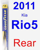 Rear Wiper Blade for 2011 Kia Rio5 - Rear
