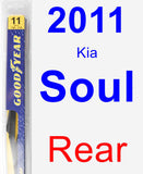 Rear Wiper Blade for 2011 Kia Soul - Rear