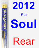 Rear Wiper Blade for 2012 Kia Soul - Rear
