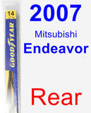 Rear Wiper Blade for 2007 Mitsubishi Endeavor - Rear