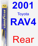 Rear Wiper Blade for 2001 Toyota RAV4 - Rear