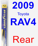 Rear Wiper Blade for 2009 Toyota RAV4 - Rear