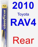 Rear Wiper Blade for 2010 Toyota RAV4 - Rear