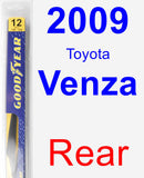 Rear Wiper Blade for 2009 Toyota Venza - Rear