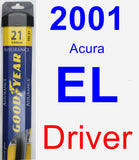 Driver Wiper Blade for 2001 Acura EL - Assurance